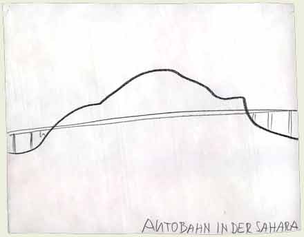 Autobahn in der Sahara