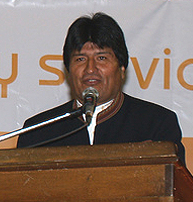 evo Morales foro humanista la Paz bolivia