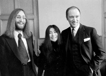 John Lennon, Yoko Ono und der damalige kanadische Ministerpräsident Pierre Elliott Trudeau