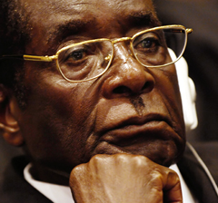 Robert Mugabe im Januar 2008 