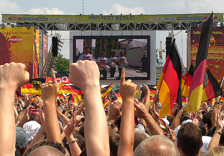 Berlin-Fanmeile am Finaltag Fußball WM Deutschland Foto: „Times“