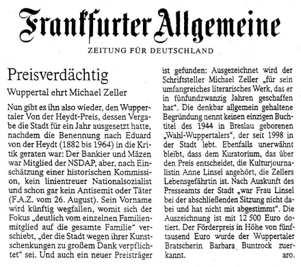 Aus dem Feuilleton der FAZ vom 28.10.2008
