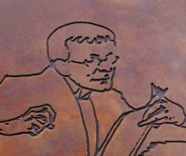 Karl Kraus auf Gedenktafel Foto: Hejkal
