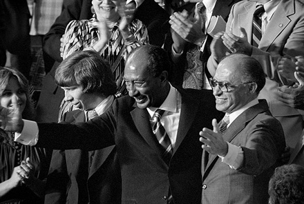 Sadat und Begin in Friedensverhandlungen 1978 Foto: Warren K. Leff