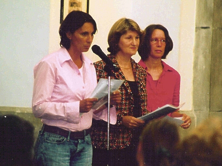 Die K�nstlerinnen Renate B�hn, Maria Mathieu und Heike Pich