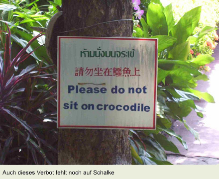 Schild Krokodilwarnung