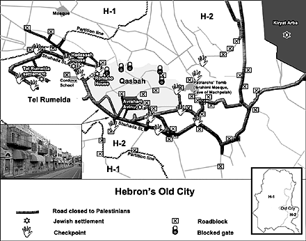 Karte Hebron